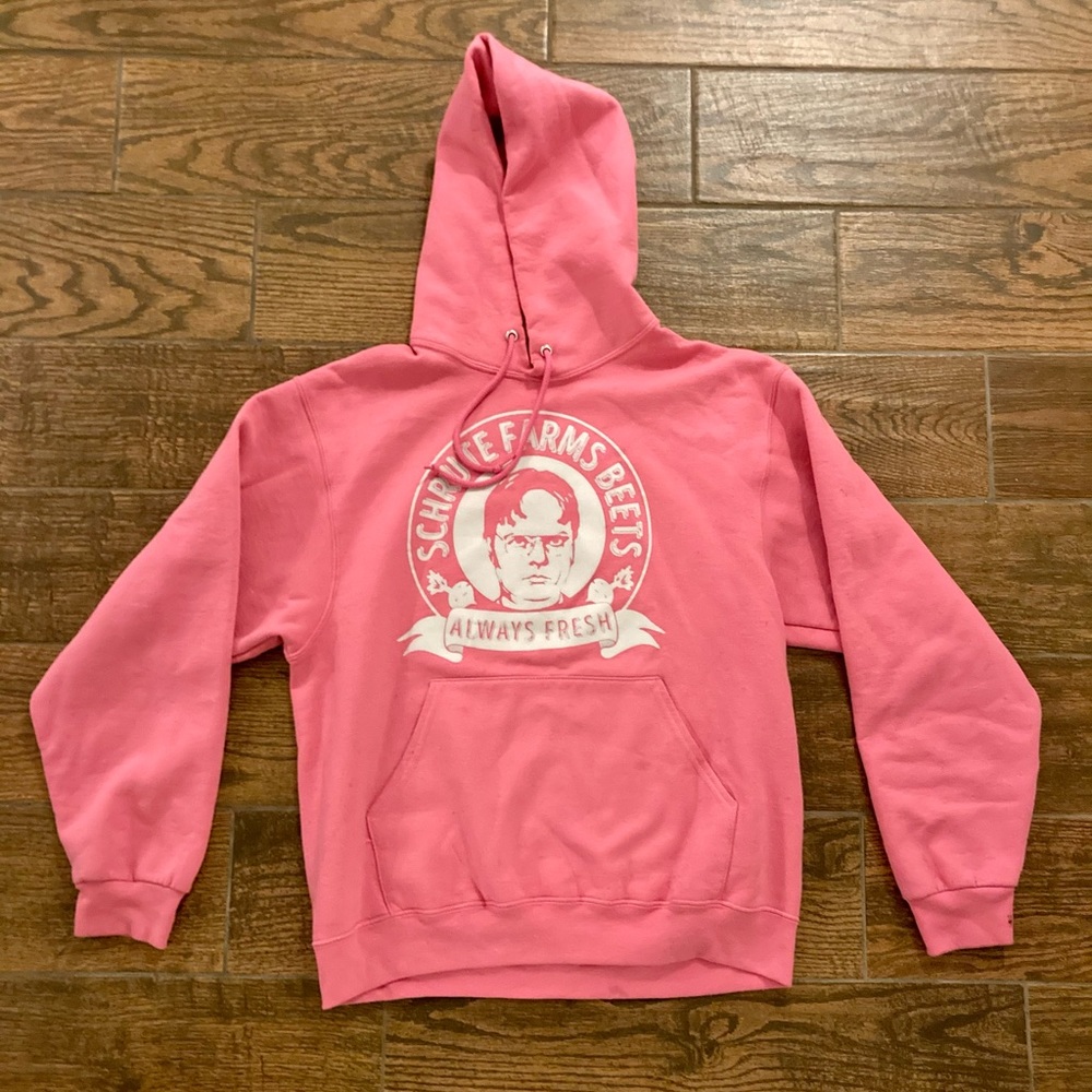 Schrute Farms Beets Always Fresh Pink hoodie